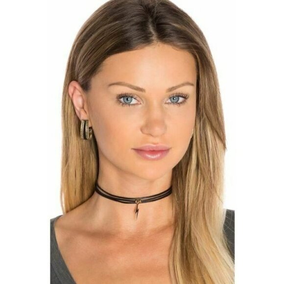 New Frasier Sterling 3 Wrap Ransom Lightning Choker Brown Leather Gold - Picture 1 of 4